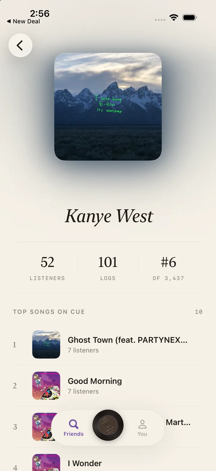 Artist page